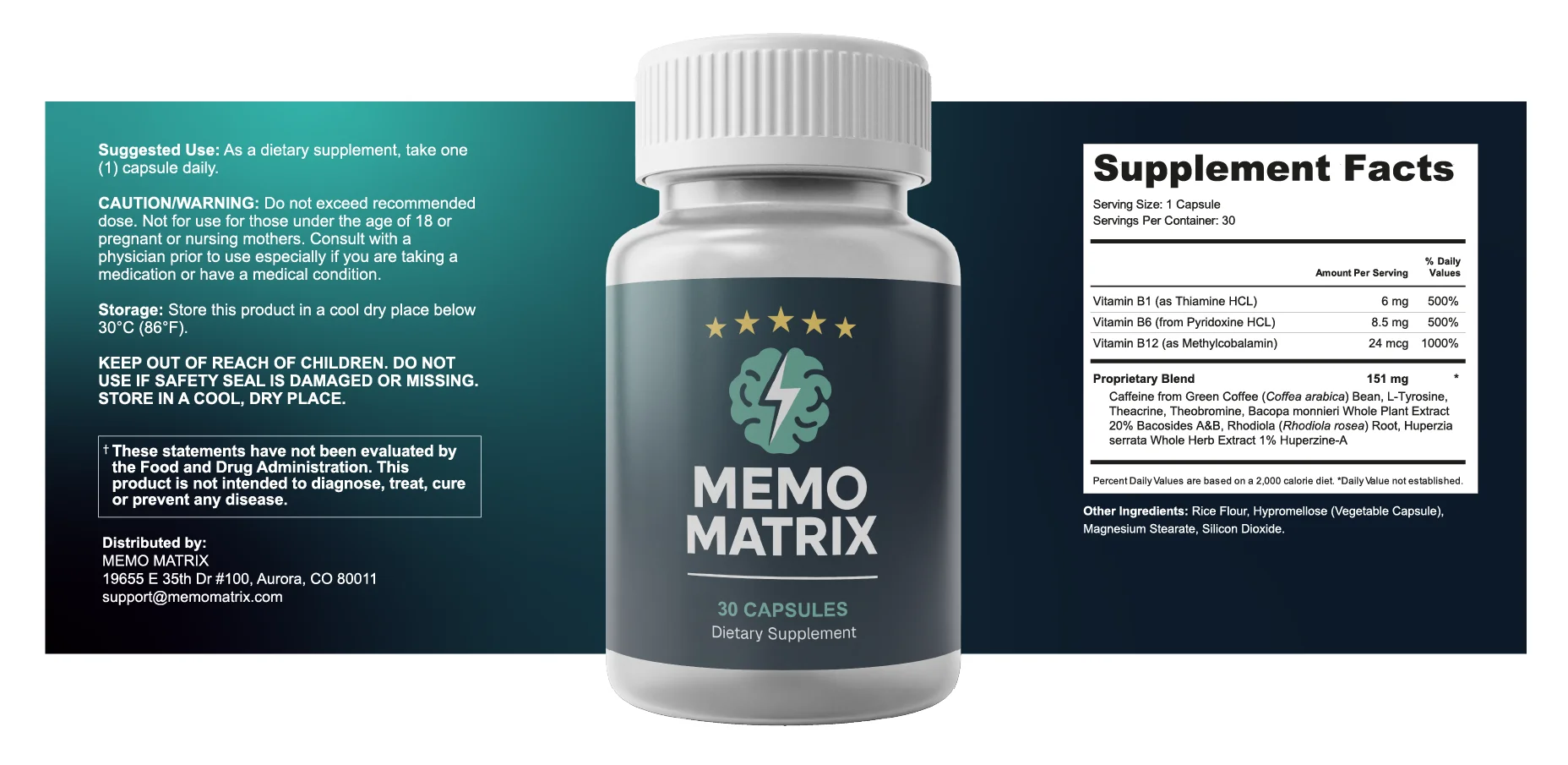 Memo Matrix Product Label